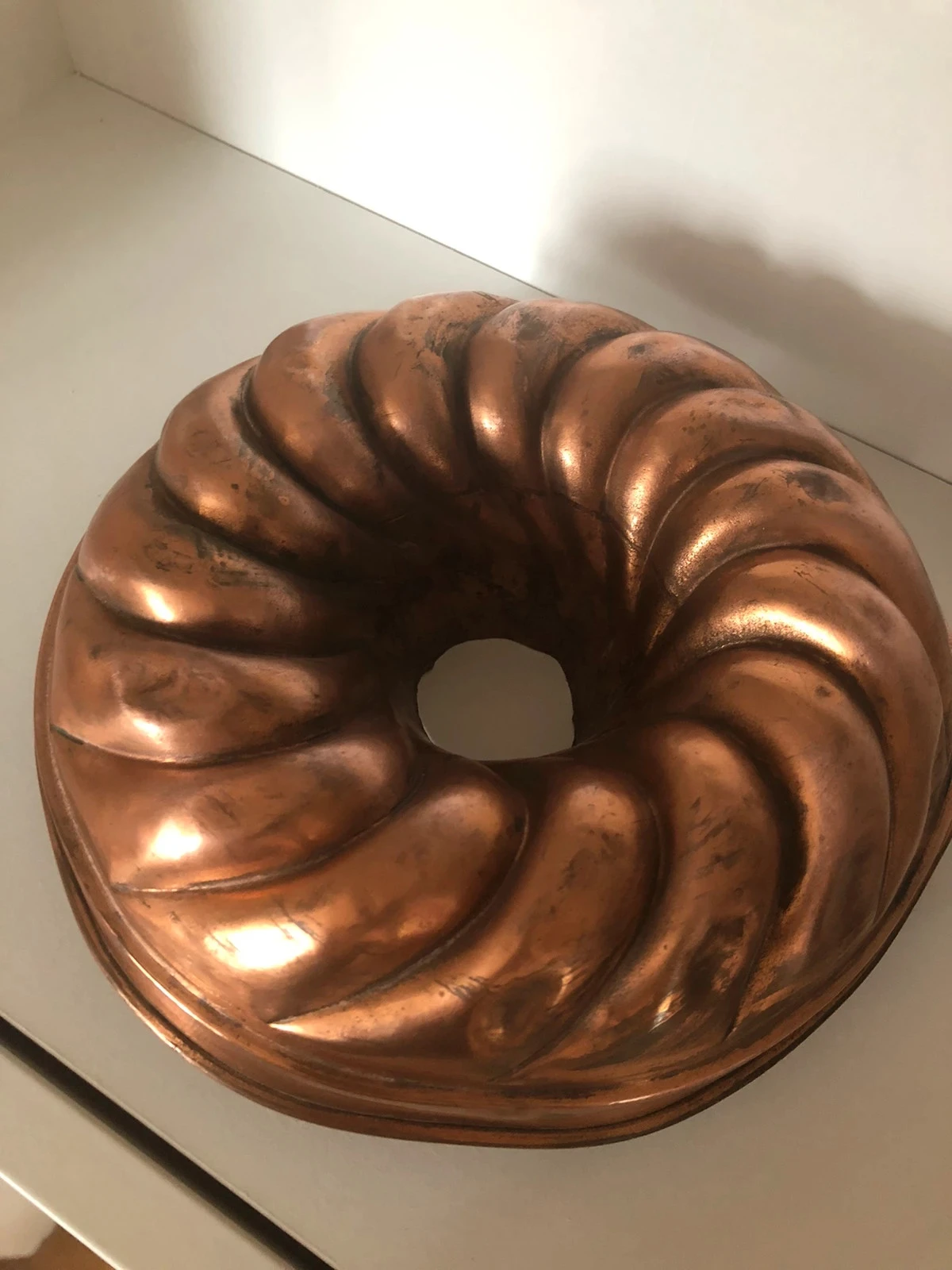 Antiguo molde para Kouglof de cobre vintage – photo 2